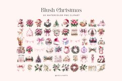 Watercolor Blush Christmas Clipart Bundle Product Image 2