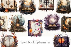 Watercolor Spell Book Ephemera Clipart Bundle Product Image 2