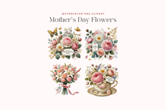 Watercolor Mother’s Day Flowers Clipart Product Image 2