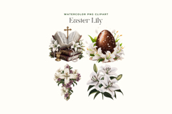 Watercolor Easter Lily Clipart Product Image 2