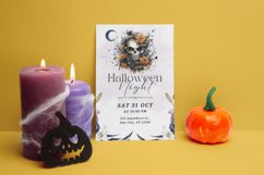 Watercolor Halloween Shabby Chic Skull Clipart Product Image 3