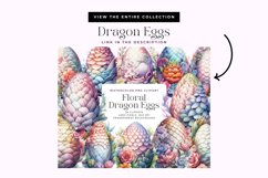 4 Watercolor Pastel Dragon Eggs Clipart Product Image 3