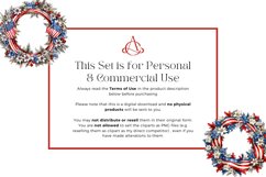 16 Watercolor Patriotic Wreath Clipart Product Image 3