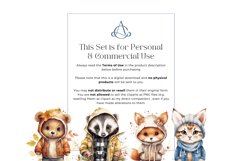 12 Watercolor Winter Animals Clipart Product Image 3