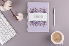 4 Watercolor Purple Holly Flowers Clipart Product Image 3
