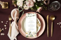 4 Watercolor White Peonies Clipart Product Image 3