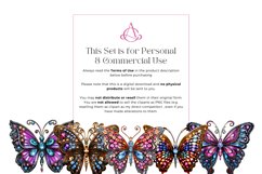 12 Watercolor Sparkling Butterflies Clipart Product Image 3