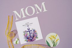 4 Watercolor Floral Anchors Clipart Product Image 3