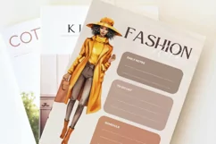 4 Watercolor Autumn Fashion Clipart Product Image 3