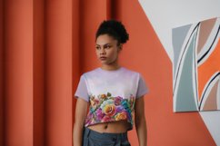 Watercolor Rainbow Roses Flowers Clipart Product Image 3