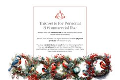 12 Watercolor Christmas Wreath Clipart Product Image 3