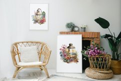 24 Seaside Vintage Flowers Watercolor Clipart Product Image 3