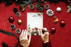 4 Watercolor Christmas Animals in a Teacup Clipart Product Image 3