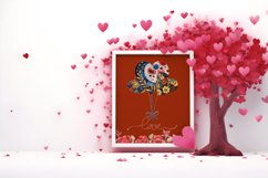 3 Watercolor Quilted Heart Clipart Product Image 3