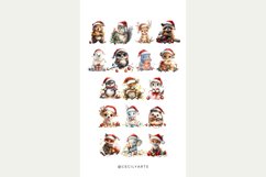 Watercolor Whimsical Christmas Animals Clipart Bundle Product Image 3
