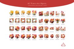 107 Watercolor Bright Tulips Clipart Product Image 3