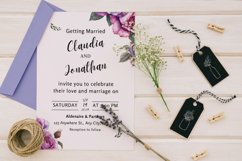 Watercolor Deep Pink and Lavender Roses Clipart Product Image 3