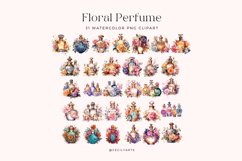 Watercolor Floral Perfume Clipart Bundle Product Image 3