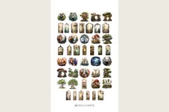 Watercolor Dark Whimsical Forest Clipart Product Image 3
