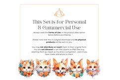 26 Watercolor Cute Cats Clipart Product Image 3