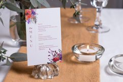 Watercolor Orange Fuchsia and Purple Flowers Clipart Product Image 3