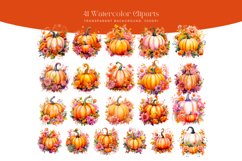 41 Watercolor Pumpkin Clipart Product Image 3