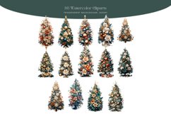 38 Watercolor Christmas Trees Clipart Product Image 3