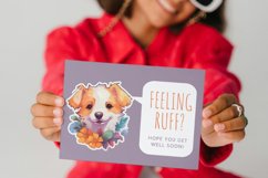 4 Watercolor Cute Puppies Clipart Product Image 3