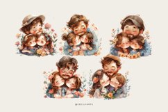 Watercolor We Love Dad Clipart Bundle Product Image 3