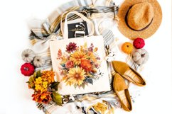4 Watercolor Autumn Flowers Clipart Product Image 3