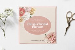 Watercolor Retro Vintage Chrysanthemum Clipart Product Image 3