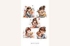 Watercolor Mommy and Child Clipart Bundle Product Image 3