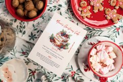 4 Watercolor Christmas Cakes Clipart Product Image 3