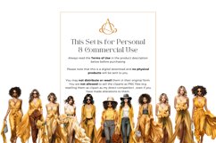 14 Watercolor Yellow Fashion Clipart Product Image 3