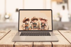 Watercolor Cute Cowboy Clipart Product Image 3