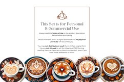 12 Watercolor Cafe Latte Heart Clipart Product Image 3