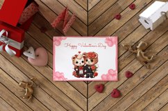 4 Watercolor Bear Couple Clipart Product Image 3