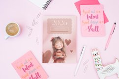 Watercolor Cute Girl with a Cake Clipart Product Image 3