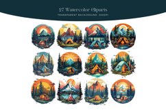 27 Watercolor Camping Clipart Product Image 3