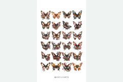 Watercolor Steampunk Butterfly Clipart Bundle Product Image 3