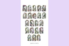 Watercolor Ancient Arch with Cottage Clipart Bundle Product Image 3