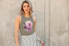 4 Watercolor Mauve Dahlia Clipart Product Image 3