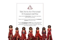 15 Watercolor Red Fashion Clipart Product Image 3