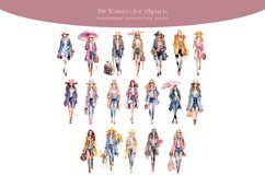 50 Watercolor Spring Fashion Clipart Product Image 3
