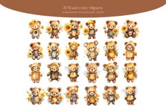 51 Watercolor Bear in a Bee Costume Clipart Product Image 3