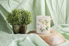 4 Watercolor Gardenias and Lilies Clipart Product Image 3