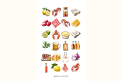 Watercolor Crawfish Boil Watercolor Clipart Bundle Product Image 3