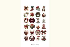 Watercolor Plaid Christmas Clipart Bundle Product Image 3