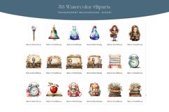 53 Watercolor Back to School Clipart Product Image 3