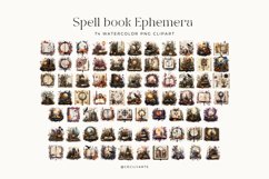 Watercolor Spell Book Ephemera Clipart Bundle Product Image 3